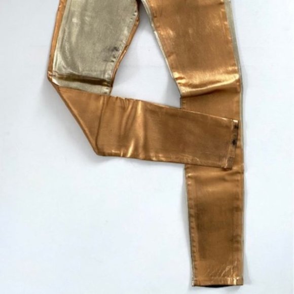 J Brand x Halpern High-Rise Maria Jeans in Gold Dust Multi-Foil - Picture 7 of 10